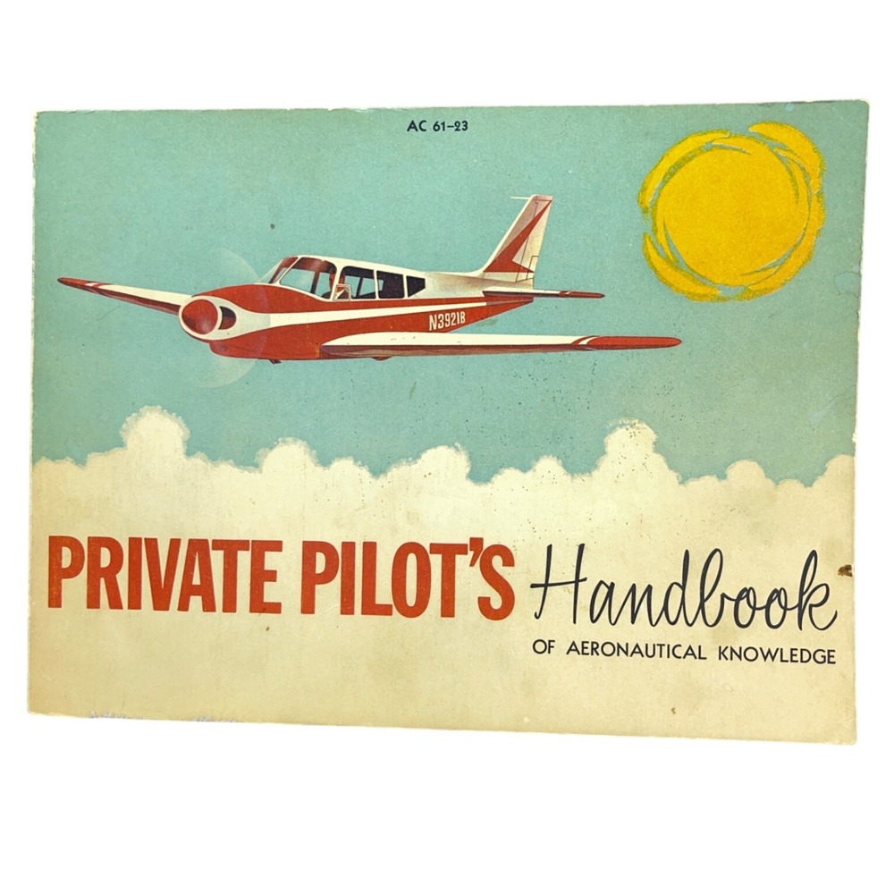 Federal Aviation Agency Blue Private Pilot Handbook 1965 Vintage Manual AC 61-23